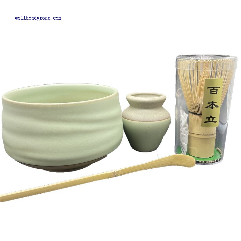 WBG High Quality Custom Logo Matcha Tea Kit Ceramic Matcha Bowl Bamboo ...