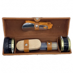 WBG Leather Shoes Polish & Cleaning Kit Brown Black Clear Wax Leather Boot Care Kit